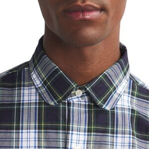Polo Ralph Lauren Green Check cotton Poplin club collar slim fit plaid shirt